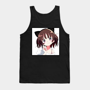 Cat Girl Retro 1990s Style Tank Top